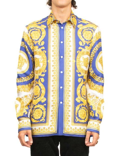 replica versace silk shirts free shipping|Silk Versace Shirt .